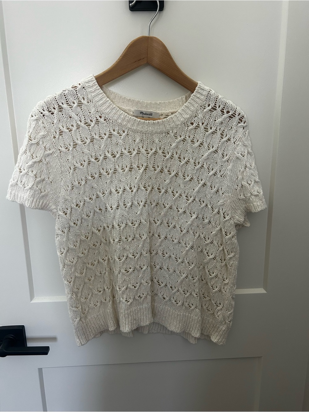Madewell Short Sleeve Pointelle Knit Sweater